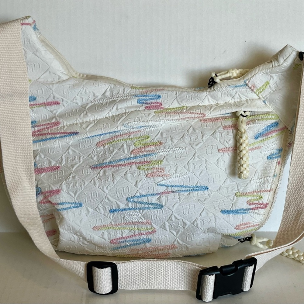 White Multicolor Designer Women's Bag